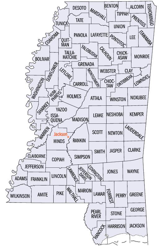 Mississippi Private Schools by County