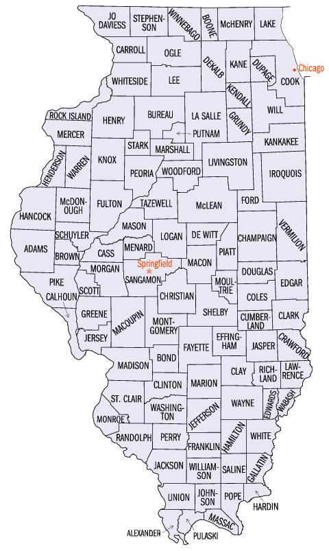 illinois counties map