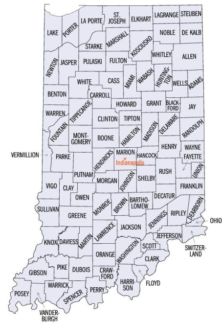 indiana counties map