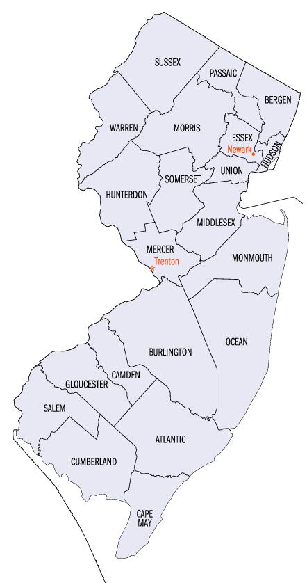 new jersey counties map