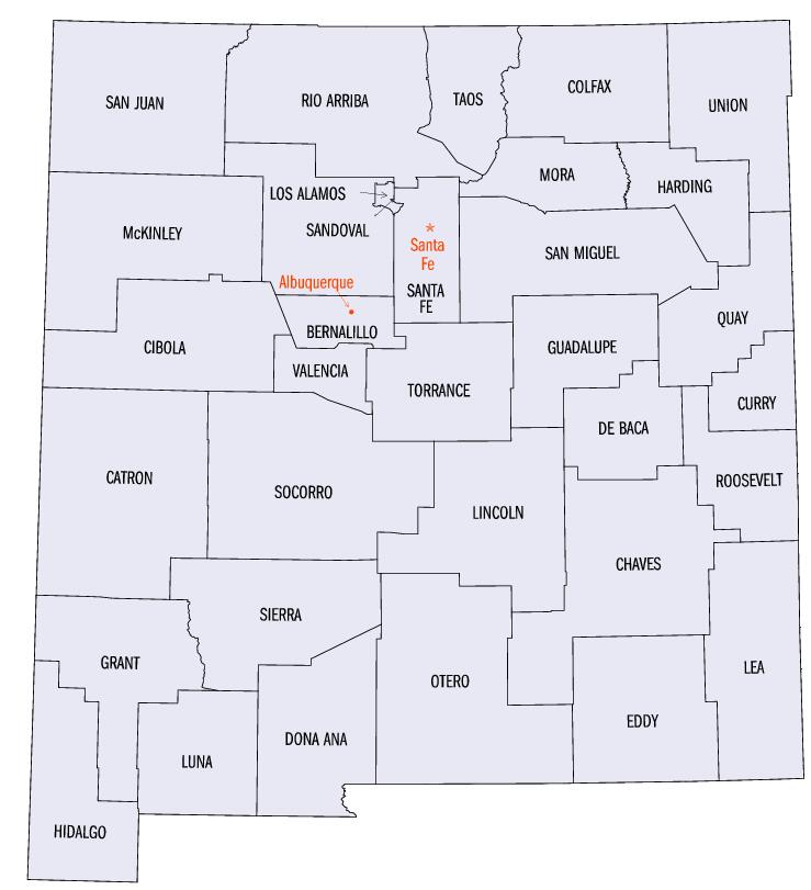 new mexico counties map