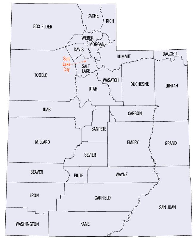 utah counties map